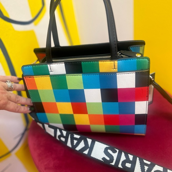 Karl Lagerfeld Maybelle Character Crossbody Bright Colorblock w/coin purse - Picture 2 of 10